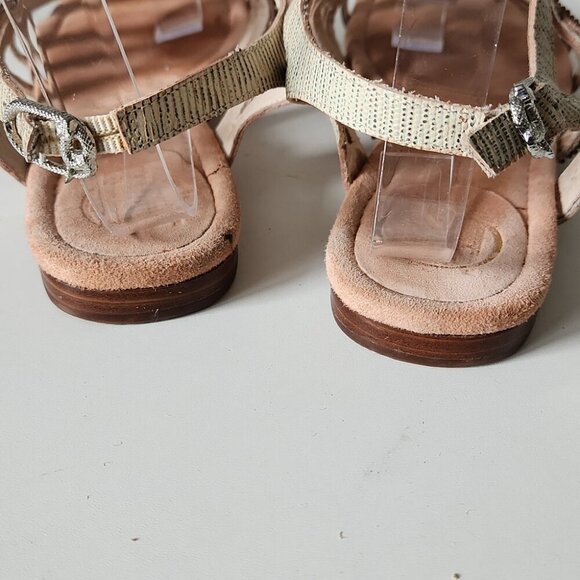 HOUSE OF HARLOW 1960 | Aggie Beaded Sandals Pink Cream Sz 37.5 - Picture 7 of 8